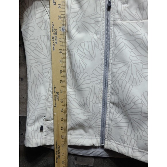 THE NORTH FACE Women's Softshell Bionic White Patterned Fleece AMVX Jacket Sz SP - Picture 8 of 14